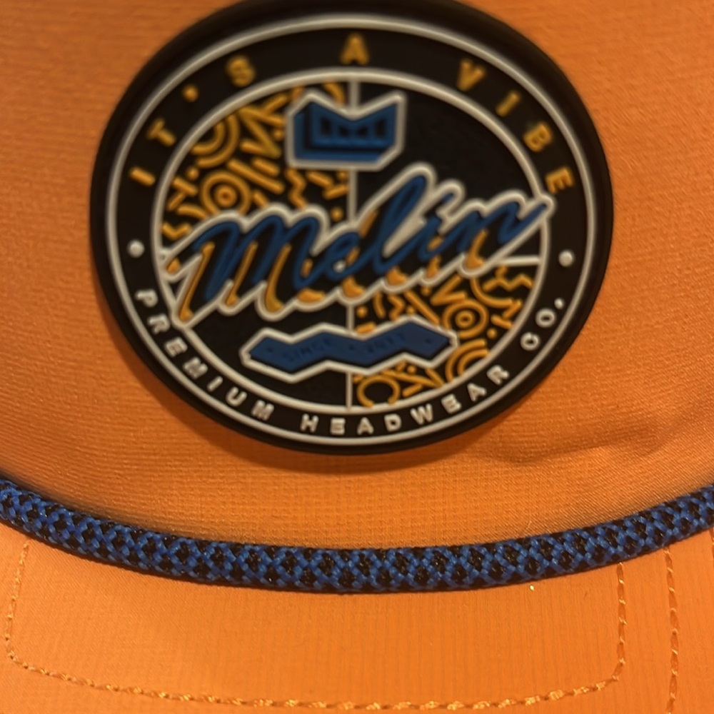MELIN Men’s Coronado Fiesta Hydro Orange Hat Snapback One Size Fits most. - Picture 4 of 4
